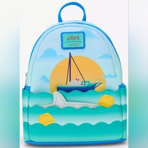 Loungefly Jaws 50th Anniversary Moving Shark Mini Backpack